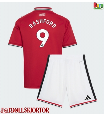 Manchester United Marcus Rashford #9 Hemmakläder Barn 2026-27 Kortärmad (+ Korta byxor)